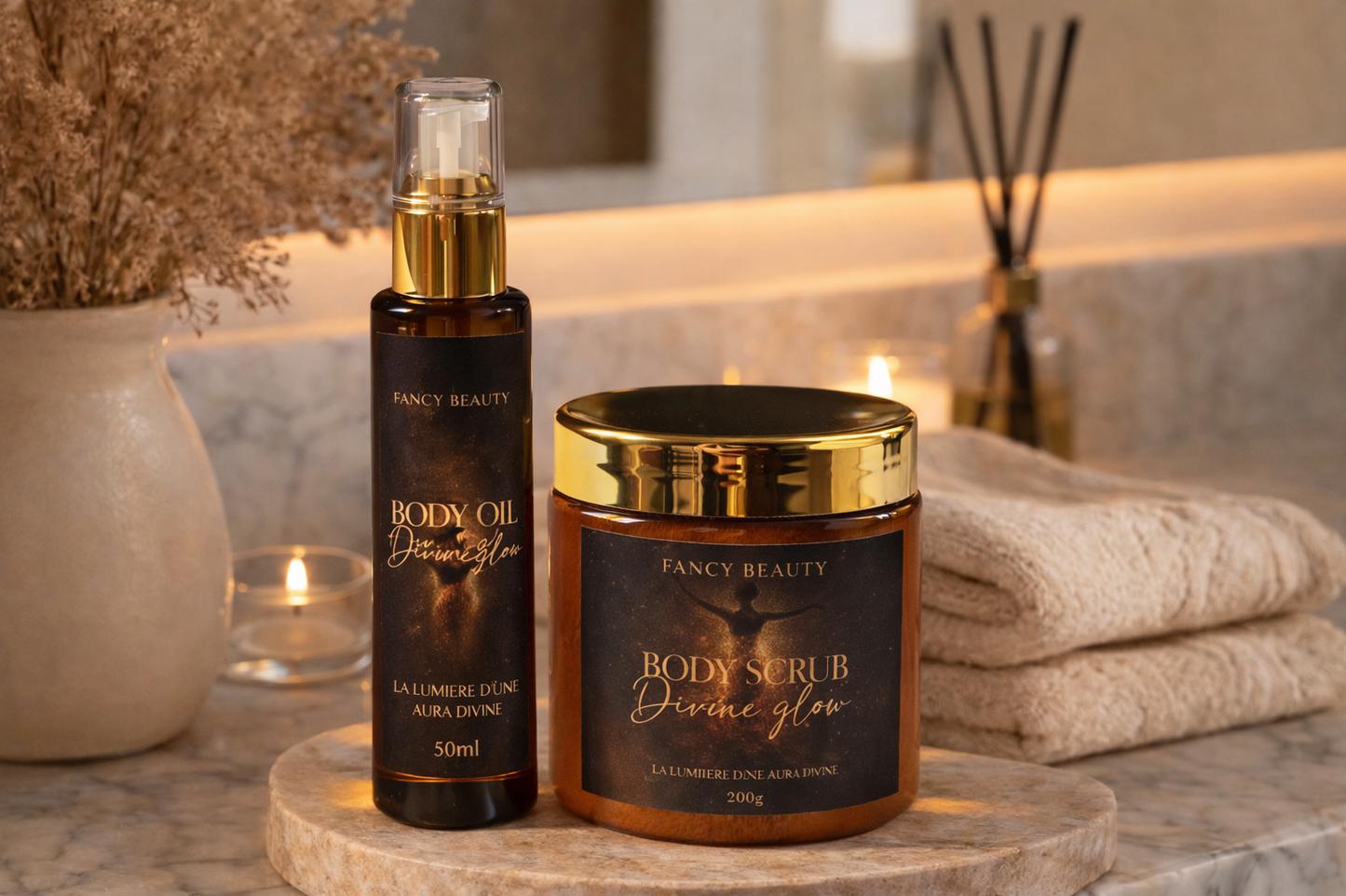 Duo Body Oil + Body Scrub Divine Glow